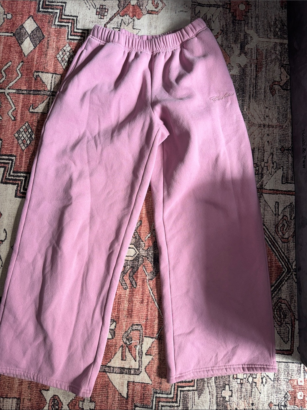 Edikted Pastel Pink Wide-Leg Pants
